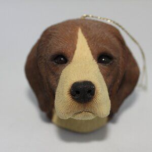 Sandicast Beagle Head Christmas Ornament Sandra Brue USA 1996